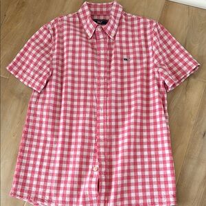 Vineyard Vines Boys Pink Checkered Shirt Size Small